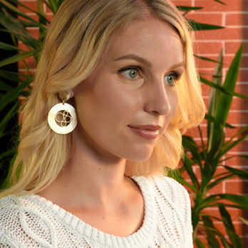 Boucles d'oreille en argent doré, bijoux de créateur