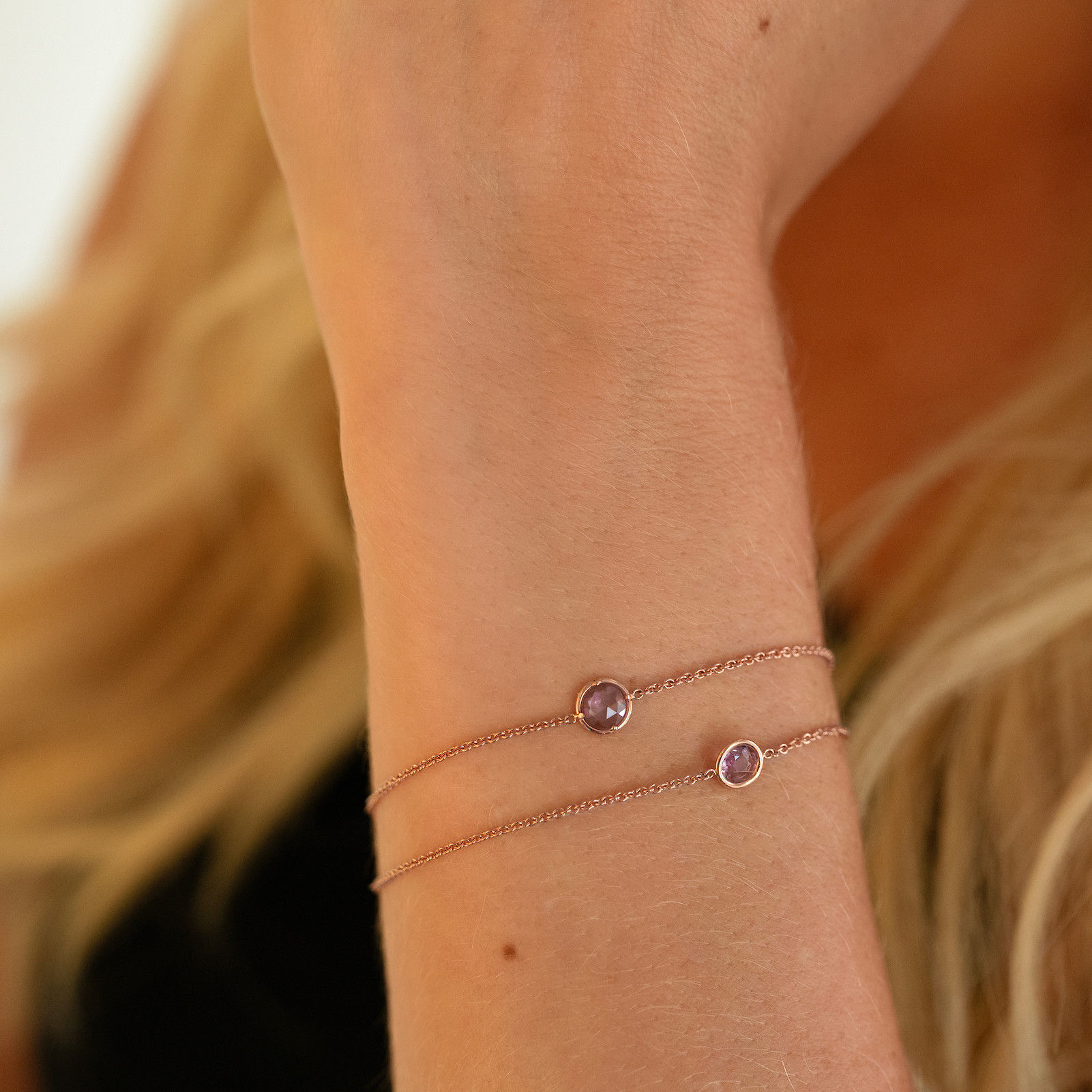 Bracelet en or rose, création d'Emily Gargantini, Chania Bijoux