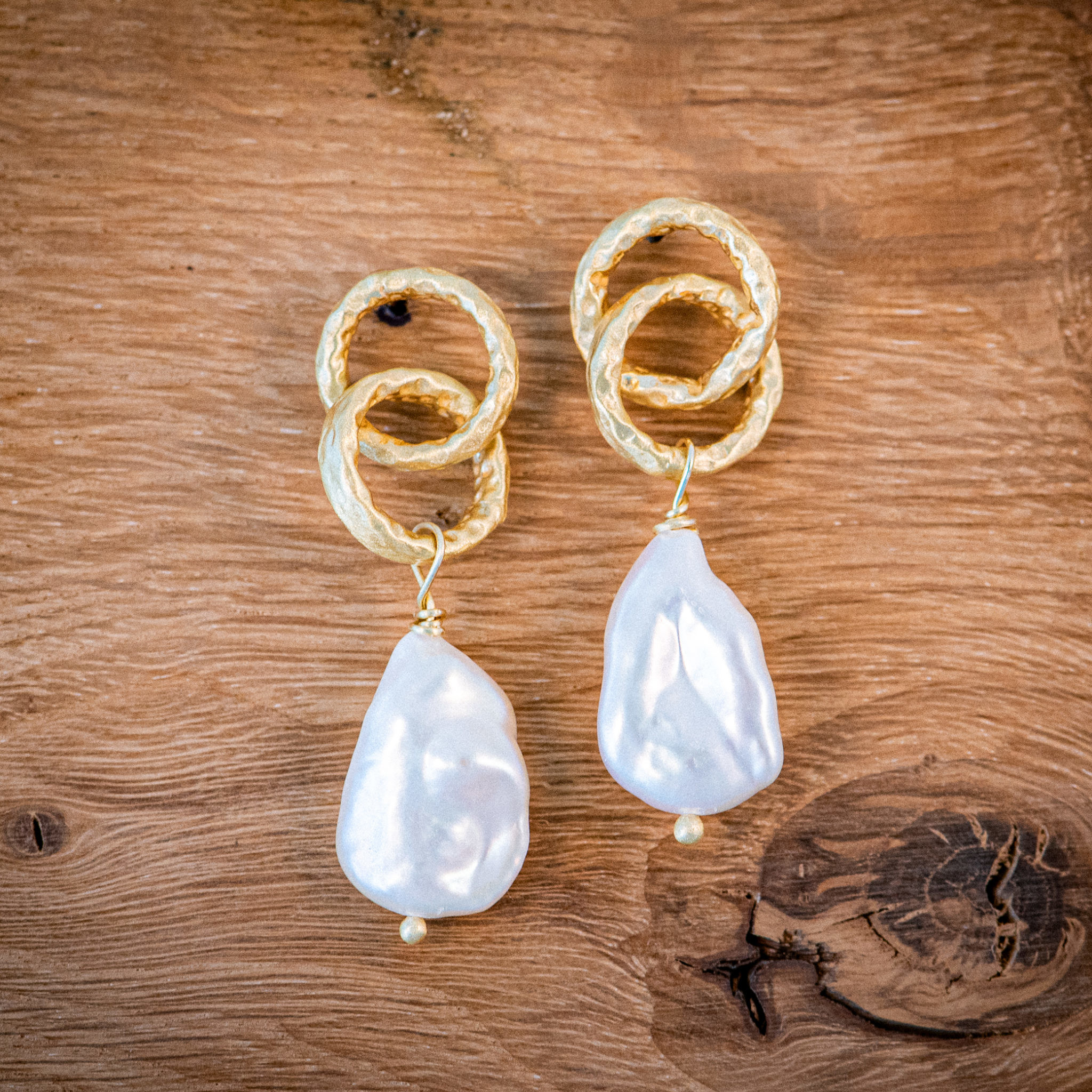 Boucles d'oreille en argent doré, bijoux de créateur