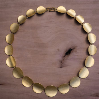 Collier en argent doré, bijoux de créateur