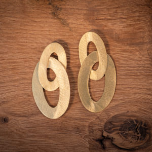 Boucles d'oreille en argent doré, bijoux de créateur