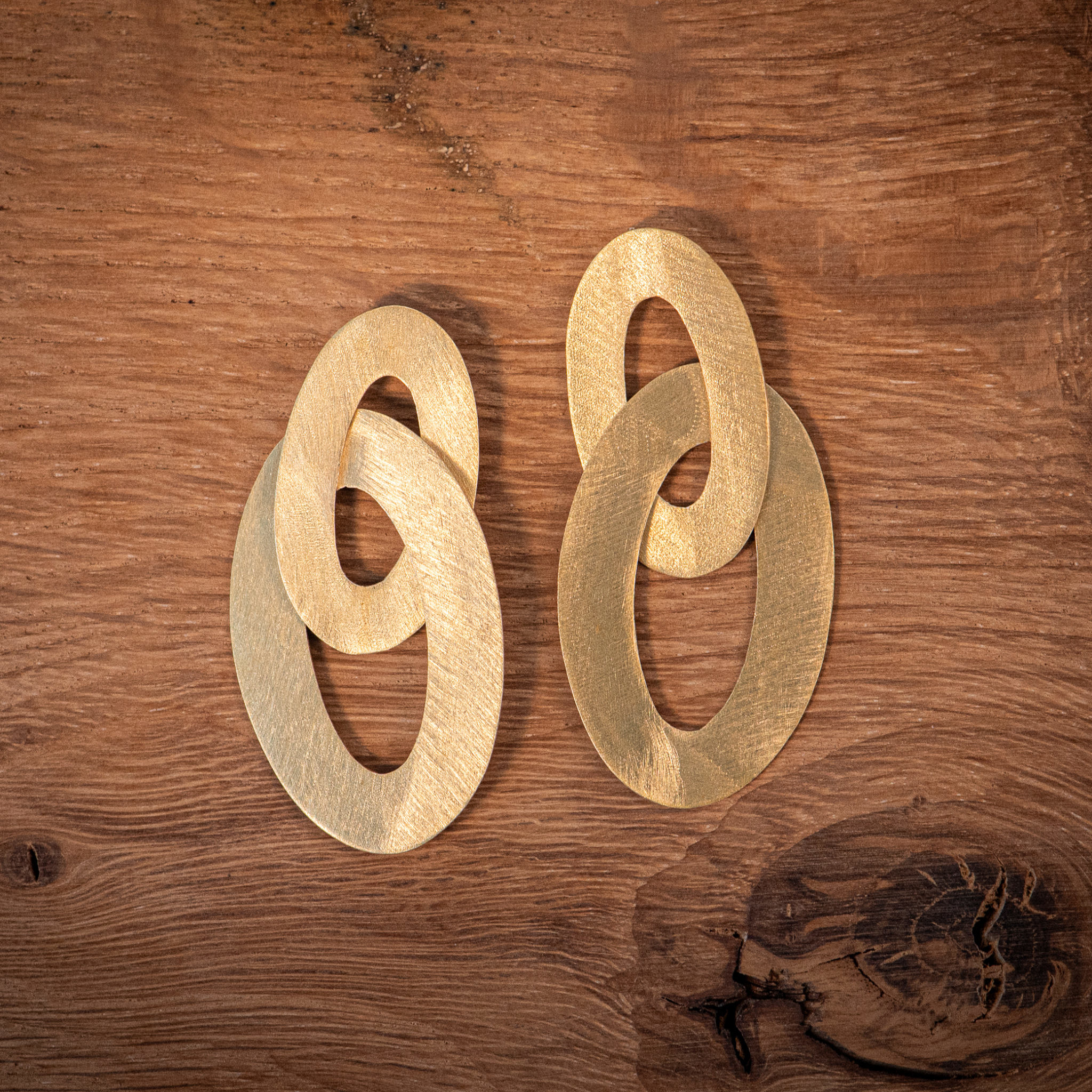 Boucles d'oreille en argent doré, bijoux de créateur